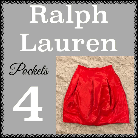 Sz 4 Ralph Lauren Red Skirt - Picture 1 of 14